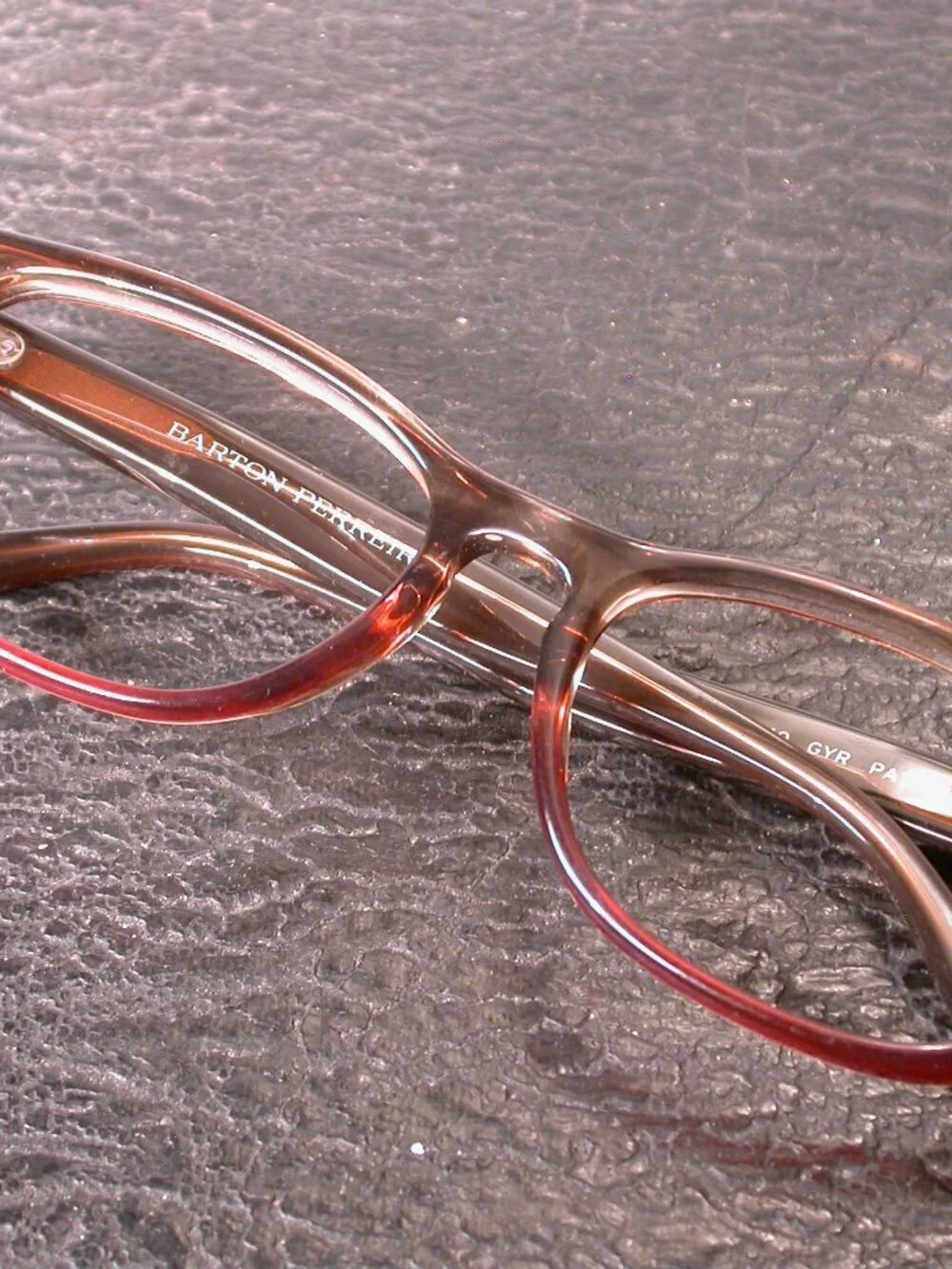 Barton Perreira Patsy Clear Stripe Classic Eyeglasses Frames Made in Japan